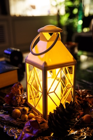 Country Tarzı Barcelona Pilli ve Usb'li Led Fener Çok Renkli