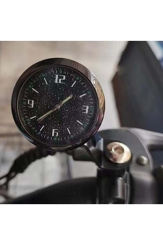 Artfulabode Suntek Siyah Motosiklet Kadranı Dijital Dekoratif Saat Ea Siyah
