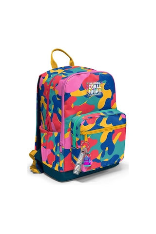 Coral High Dört Gözlü İlk Ve Ortaokul Çantası - Unisex Renkli Kamuflaj Desenli 33232 Çok Renkli