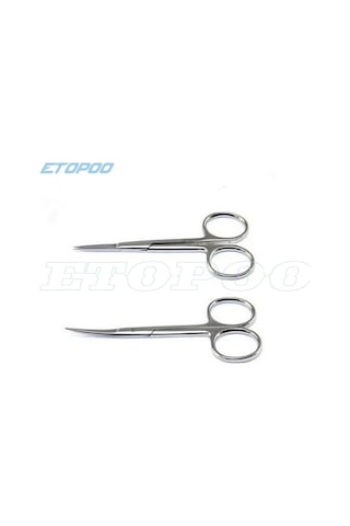 Kavisli-paslanmaz Çelik Oftalmik Aletler 10 12,5 14 16 18 20 Cm Mikro Makas Spekulum Cımbız