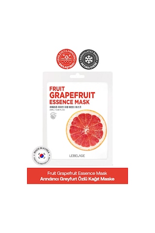 Lebelage Greyfurt Özü İçeren Aydınlatıcı, Nemlendirici Kağıt Maske Lebelage Fruit Grapefruit Mask