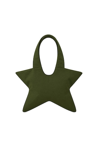 Tuttobene Star Bag Yıldız Çanta Çıtçıtlı İç Cepli Özel Tasarım Omuz Çantası Su Geçirmez Leke Tutmaz Tb052 Haki
