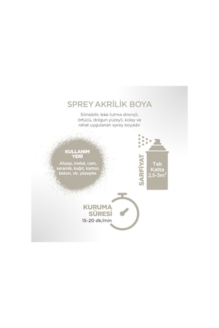 Polisan Akrilik Sprey Boya Çakıl Grisi 400 ML Çakıl Grisi