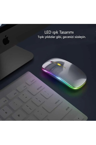 Osqar KRK-03 4 Tuşlu Sessiz Şarj Edilebilir Kablosuz Mouse