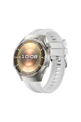Sneezy Huawei Watch Gt6 Pro 46mm İle Uyumlu Spor Silikon Metal Tokalı Soft Saat Kordonu