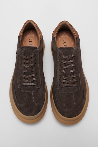 Lufian Adam Erkek Deri Sneaker Ayakkabı Kahverengi Kahverengi 112230207100400 Kahverengi