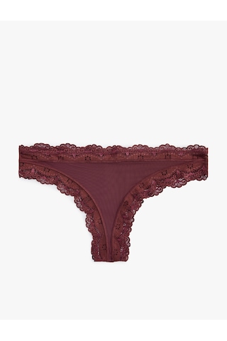 Koton Dantelli String Külot Şarap 5wlk30302mk Kırmızı