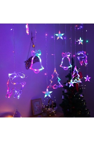 Novahub Kumandalı Renkli Yeni Yıl & Noel Dekorasyon Led Işık Seti 1 Adet Polisilikon 2v