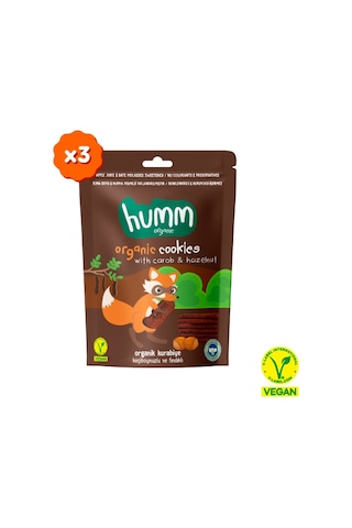 Organik Vegan Keçiboynuzlu Ve Fındıklı Kurabiye - 3 Adet 165 G