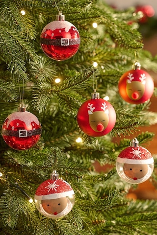 Karaca 10'lu Set Top Santa Ağaç Süsü 6 cm