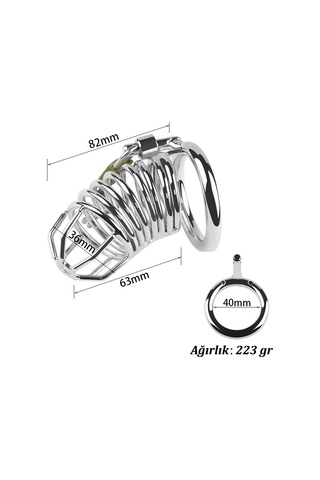 Pembe Tilki Metalik Penis Kilidi 50 MM