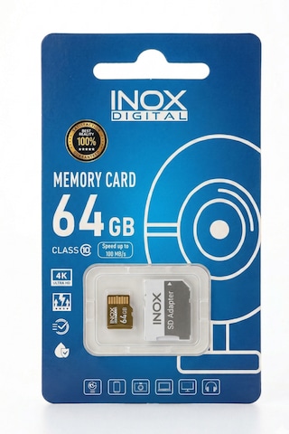 Inox 64 Gb Micro Sd Hafıza Kartı Class 10 Güvenlik Ve Araç İçi Kamera Uyumlu Yüksek Hızlı Bellek