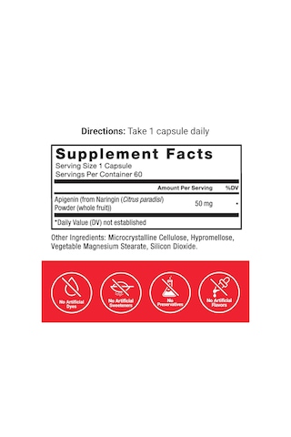 Force Factor Apigenin Prostate Health Support 50Mg 60 Caps