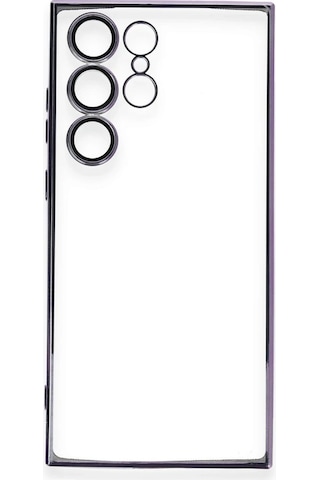 Newface Samsung Galaxy Uyumlu S23 Ultra Kılıf Razer Lensli Silikon Semeglbl - 92 - Mor