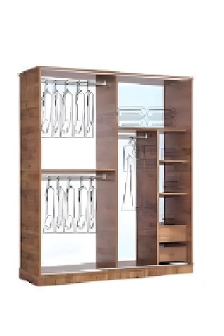 Pamukkale 180 X 59 X 212 Sürgülü Dolap-ceviz-aynalı