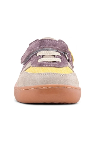 Rakerplus Bob Hakiki Deri Vizon Sarı Barefoot Cırtlı Lastikli Bebek Sneaker Ayakkabı Kahverengi