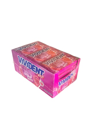 Vivident Cüzdan Sakız 45 Dakika Ahududu Aromalı 18 x 26 G