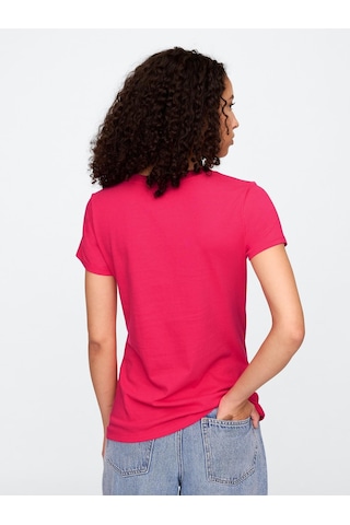 Gap 729555008 V-ss Logo Classic Tee Kadın Tişört Kırmızı