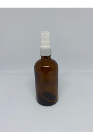 5 Adet 100Ml. Sprey Başlıklı Bal Renkli Cam Şişe