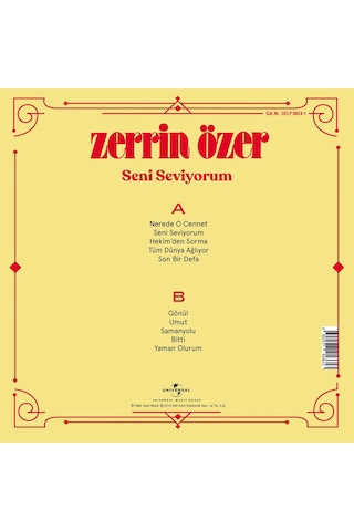 Zerrin Özer - Seni Seviyorum Plak