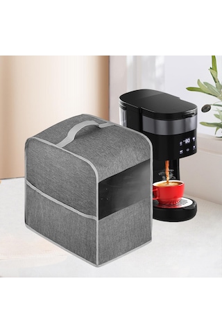 Homyl Kahve Makinesi Toz Kapağı Stand Mikser Espresso Koruyucu Gri