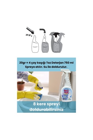 Tuvalet & Klozet Temizlik Tozu Ekonomik Bebek Boy 2 X 160gr