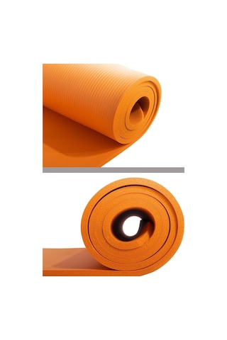 Konfor Zemin 15 Mm Taşıma Askılı Pilates Minderi Yoga Matı Turuncu