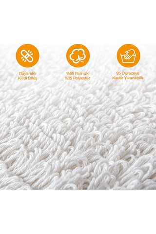 Mulpex Zincir Dikiş Nemli Mop Yedeği Beyaz 20 Adet 50 CM