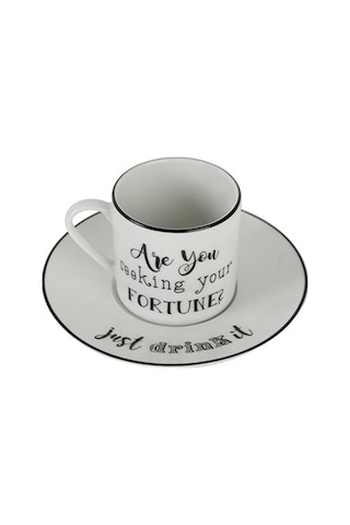 Porland Be Happy Tabaklı Kahve Fincanı 90 CC