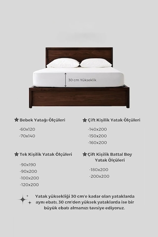 Micro Fitted Full Kenar Su Sıvı Geçirmez Alez Yatak Koruyucu Beyaz