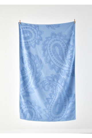 Bella Maison %100 Pamuk Paisley Jakarlı Plaj Havlusu Mavi 90x160 Cm Mavi
