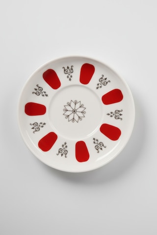 6 Kişilik Nodric Kenarlı Toledo Cornet Yaldızlı Çay Tabağı 11,5cm Beyaz