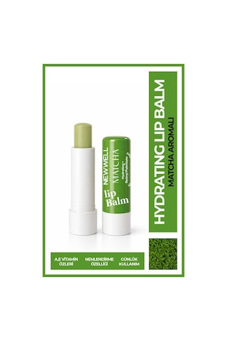 Matcha Hydrating Lip Balm Matcha Aromalı Nemlendirici Dudak Bakım Kremi 4 Gr