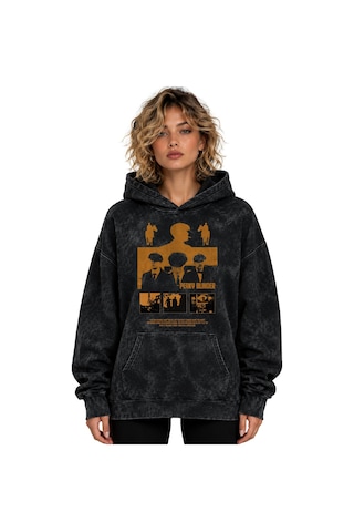 Sevbano Peaky Blinders Tommy Shelby Dizi Baskılı Unisex Oversize Premium Siyah