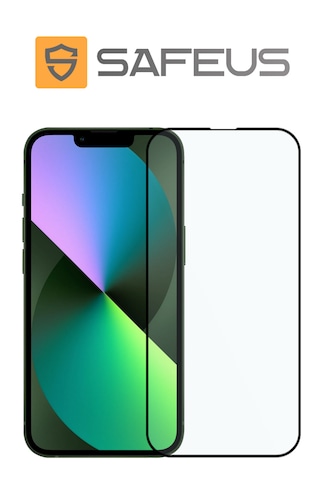 Safeus Tam Kaplayan Parmak İzi Bırakmayan Safir Ekran Koruyucu Cam , Apple Uyumlu iPhone 13 İle