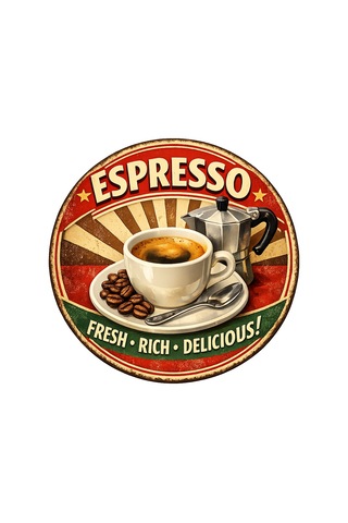 Mayeka Espresso Retro Temalı Cafeler Kahveciler Baristalar İçin Ahşap Duvar Kapı Dekoratif Süs Tablo 6