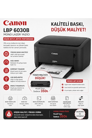 I-sensys Lbp6030b Mono Lazer Yazıcı Sıfır Kutulu