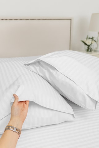 Tek Kişilik %100 Pamuk Saten Nevresim Seti Premium Seri 8 Renk Seçeneği 160x220 Beyaz