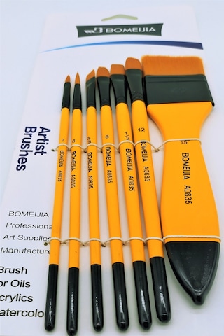 7 PARÇA SANAT FIRÇA YAĞLI BOYA AKRİLİK SULU BOYA FIRÇA SETİ