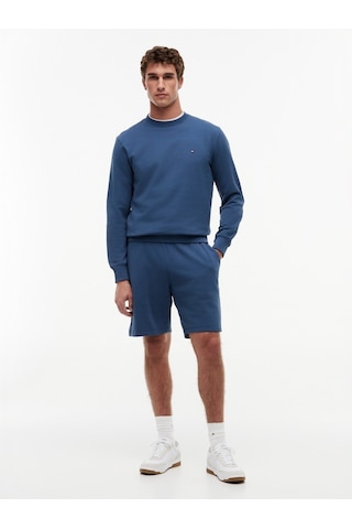 Tommy Hilfiger Essentıal Terry Sweatshort Erkek Mavi Eşofman Altı - Mw0mw37240