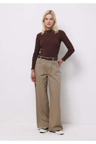 Colin's Colins Slim Fit Yarım Balıkçı Yaka Düz Kadın Kahverengi Tişört Cl1076035 Q1.v2 Brw Kahverengi