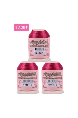 3 Adet Altınbaşak Oya Ve Dantel İpi 20 Gr - Royaleks - No: 006