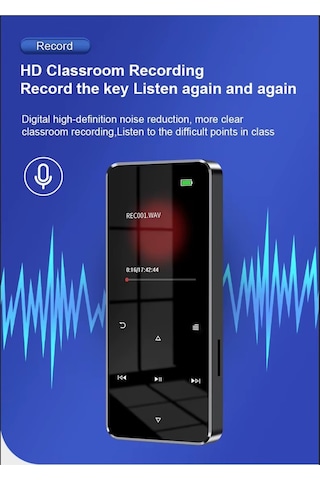 8gb Hafızalı Mp3-mp4 Player Müzik Çalar Fm Radyo Bluetooth Kulaklık Ve Hoparlör İle Kullanabilme