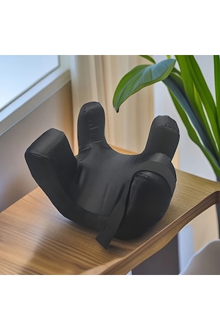 Honeybeeshop Siyah Göz Maskeli Yüz Yastığı Premium Yan Yatanlar Ve Sırt Uyuyanlar İçin Güzellik Yastığı