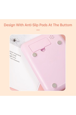 Aubyhe Ofis Hesap Makinesi 12 Basamaklı, Mekanik Klavye Yuvarlak Büyük Tuşlar, Abs Malzeme, Mavi Aaa Pil Gereklidir Mavi