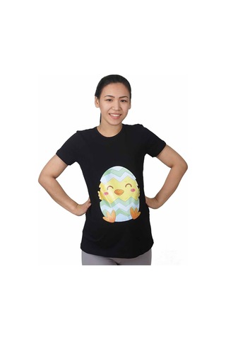 Mummy's Baby Hamile Tişört Civciv Siyah 7921