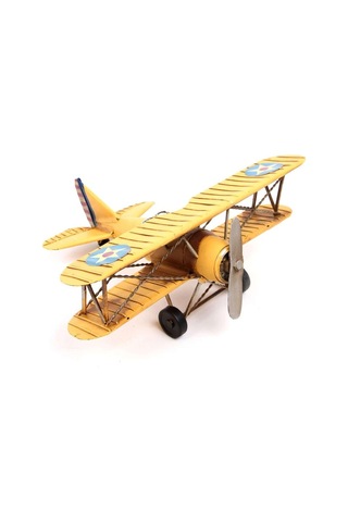 Vintage Dekoratif Çift Kanatlı Keşif Uçağı