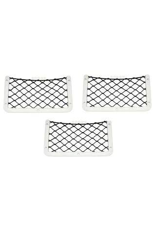 3 Adet Fileli Ceplik. Tekne Ve Karavan File Ceplik. 14x30cm
