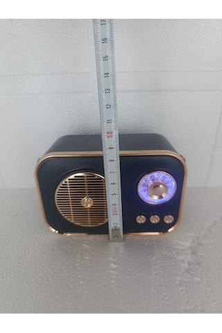 Speaker Fm Radyo Bluetooth Hoparlör Mp3 Çalar Usb Tf Aux Ses Bombası Kablosouz Hoparlör - Siyah- Tek