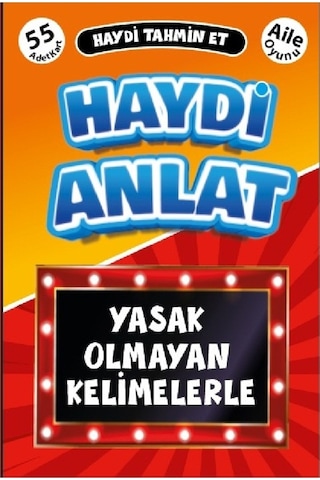 Haydi Anlat Kart Oyunu Zeka Akıl Strateji Yasak Olmayan Kelimelerle Anlat 55 Kart